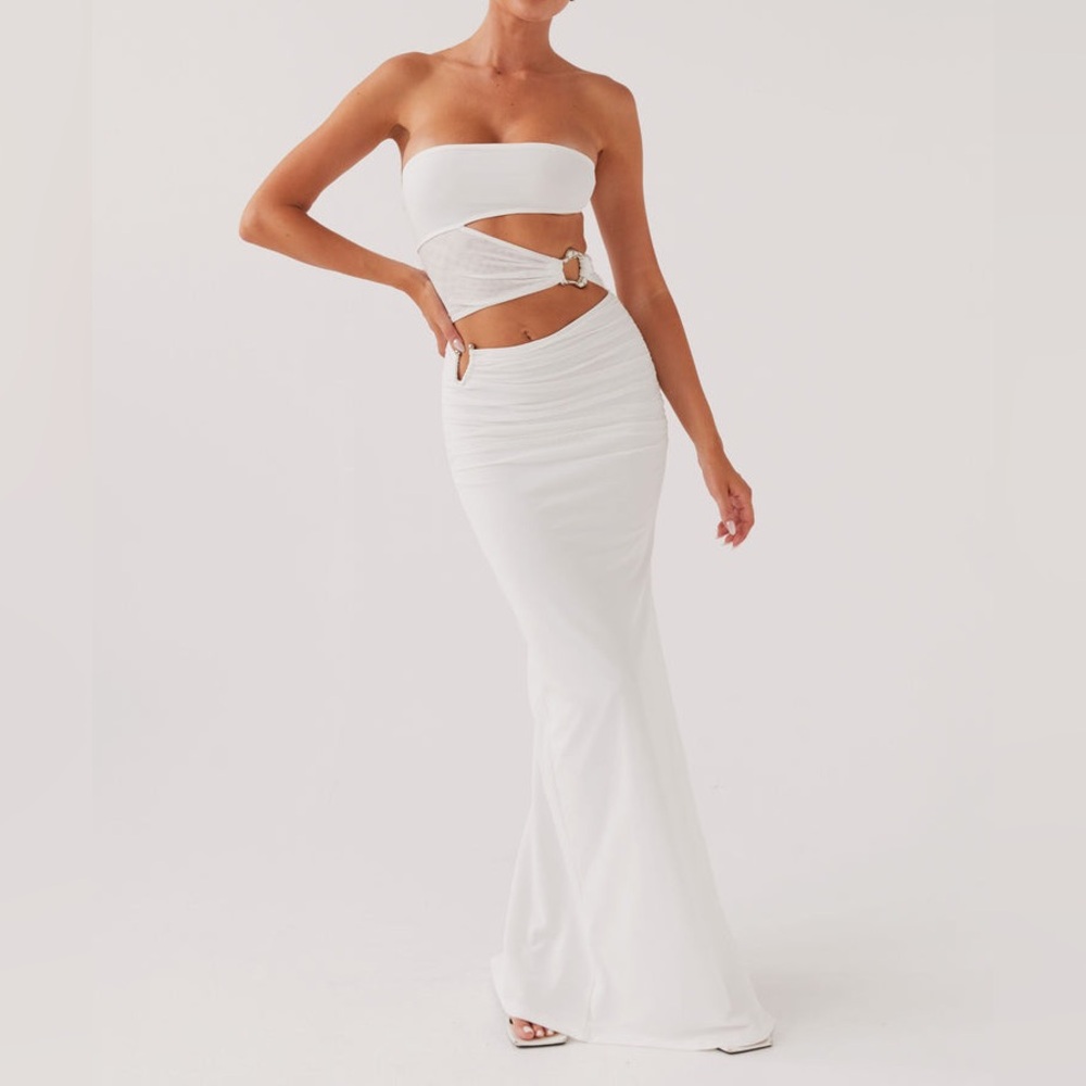 Peppermayo Into Pieces Mesh Maxi Dress
